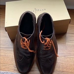 Cole haan brown with orange accent